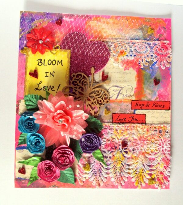 Blooming Love Quilled Greeting Card image Blooming Love Quilled Greeting Card image