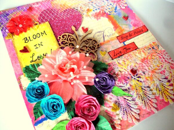Blooming Love Quilled Greeting Card image Blooming Love Quilled Greeting Card image