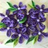 Purple Quilled Flowers Vase Shaker Greeting Card image Purple Quilled Flowers Vase Shaker Greeting Card image