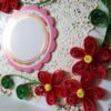 Red Quilled Flowers Corners Greeting Card image Red Quilled Flowers Corners Greeting Card image
