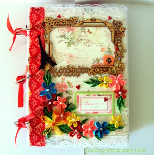 Too Much Love Handmade Quilled Scrapbook image Too Much Love Handmade Quilled Scrapbook image