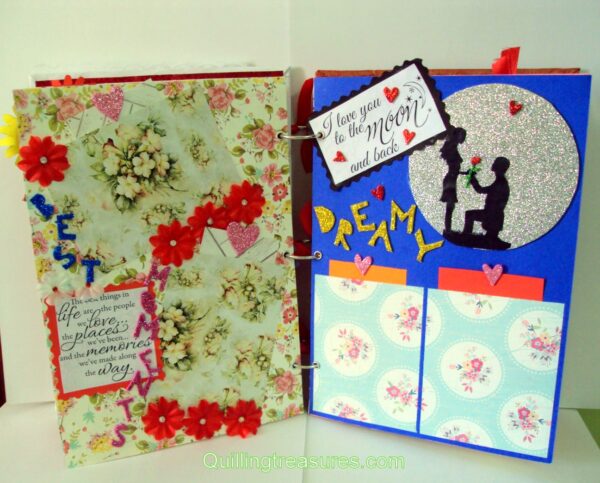 Too Much Love Handmade Quilled Scrapbook image Too Much Love Handmade Quilled Scrapbook image