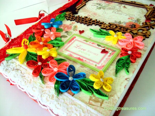 Too Much Love Handmade Quilled Scrapbook image Too Much Love Handmade Quilled Scrapbook image
