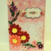 Red And Pink Quilled Flowers Love Greeting Card image Red And Pink Quilled Flowers Love Greeting Card image