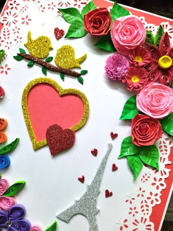 Beautiful Flowers and Love Themed Greeting Card image Beautiful Flowers and Love Themed Greeting Card image
