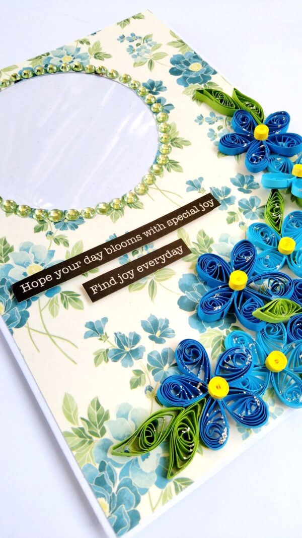 IMG20220331084748_BURST000_COVER Sparkling Blue Quilled Flowers Birthday card