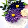 IMG20220501183237 Sparkling Quilled Assorted Flowers Card - Violets
