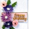 IMG20220501183411 Sparkling Quilled Assorted Flowers Card - Purple