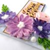 IMG20220501183422 Sparkling Quilled Assorted Flowers Card - Purple