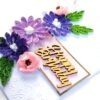 IMG20220501183431 Sparkling Quilled Assorted Flowers Card - Purple