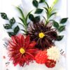 IMG20220501183455 Sparkling Quilled Assorted Flowers Card - Reds