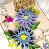 IMG20220829164508 Sparkling Blue Quilled Flowers Birthday card