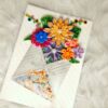 IMG20220904151955 Quilled flowers in envelope greeting card
