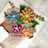 IMG20220904152101 Quilled flowers in envelope greeting card