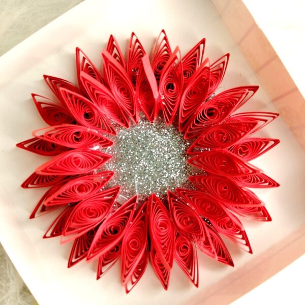 IMG20220911213817 Quilled Tealight Candle holder gift - Red