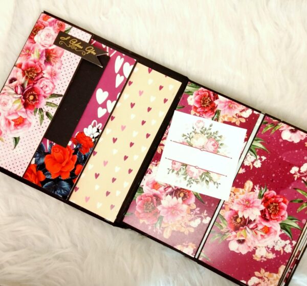 IMG20221120113529 Love themed scrapbook with shaker cover