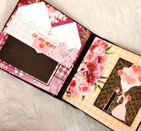 IMG20221120113549 Love themed scrapbook with shaker cover