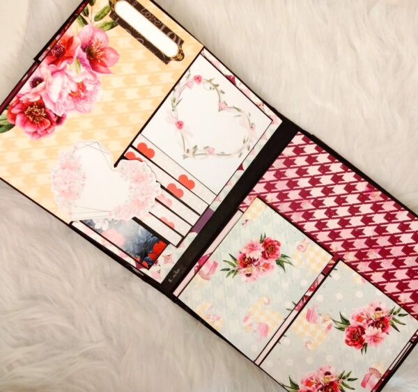 IMG20221120113614 Love themed scrapbook with shaker cover