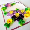 Quilled Purple and Variety Flowers Greeting Card image Quilled Purple and Variety Flowers Greeting Card image