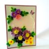 Quilled Purple and Variety Flowers Greeting Card image Quilled Purple and Variety Flowers Greeting Card image
