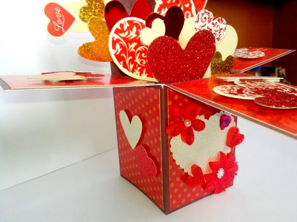 Sparkling Hot Red Pop Up Card In Box image Sparkling Hot Red Pop Up Card In Box image