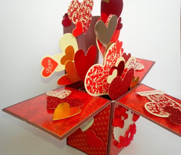 Sparkling Hot Red Pop Up Card In Box image Sparkling Hot Red Pop Up Card In Box image