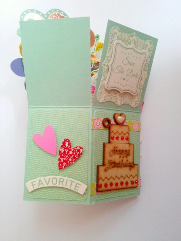 Sparkling Blue Love and Birthday Pop Up Card in Box image Sparkling Blue Love and Birthday Pop Up Card in Box image