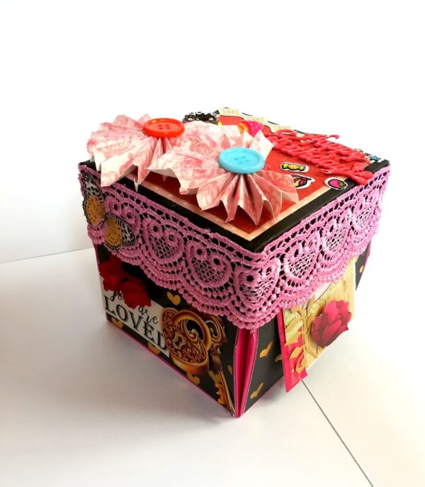 Love you My Birthday Girl Explosion Box Handmade image Love you My Birthday Girl Explosion Box Handmade image