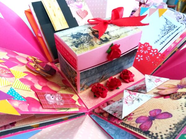 Love you My Birthday Girl Explosion Box Handmade image Love you My Birthday Girl Explosion Box Handmade image