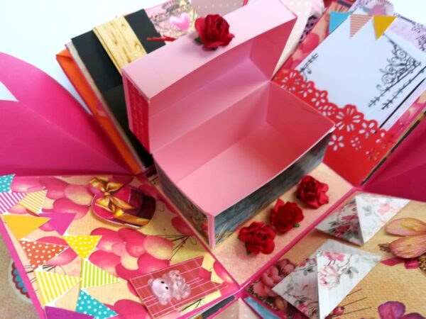 Love you My Birthday Girl Explosion Box Handmade image Love you My Birthday Girl Explosion Box Handmade image