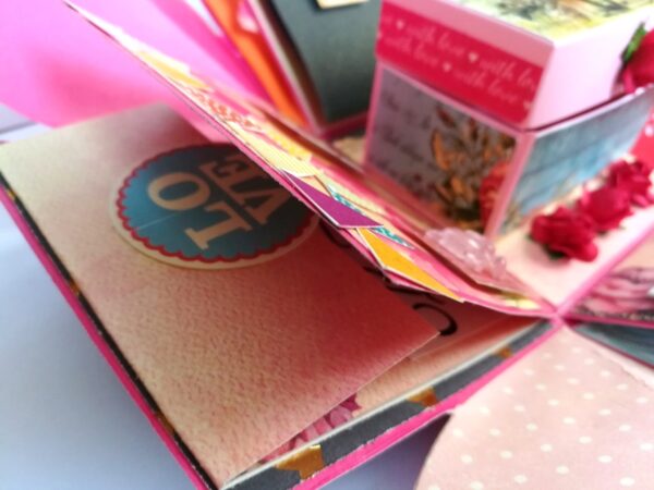 Love you My Birthday Girl Explosion Box Handmade image Love you My Birthday Girl Explosion Box Handmade image