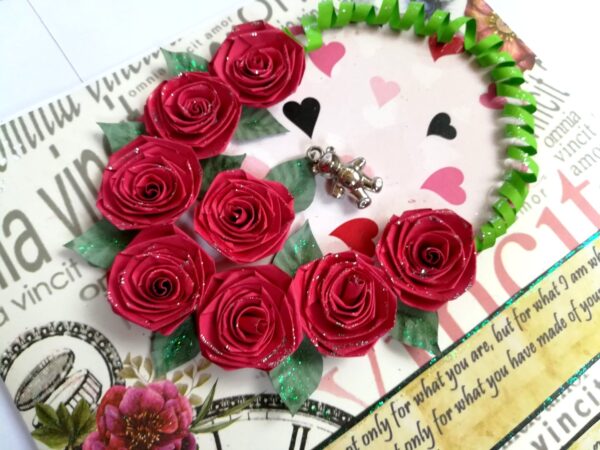 Quilled Roses Love Greeting Card image Quilled Roses Love Greeting Card image