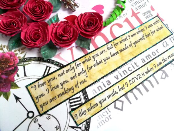 Quilled Roses Love Greeting Card image Quilled Roses Love Greeting Card image