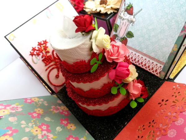 Love and Birthday Explosion Box With Battery Light Cake image Love and Birthday Explosion Box With Battery Light Cake image