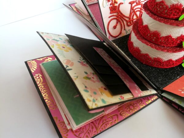 Love and Birthday Explosion Box With Battery Light Cake image Love and Birthday Explosion Box With Battery Light Cake image