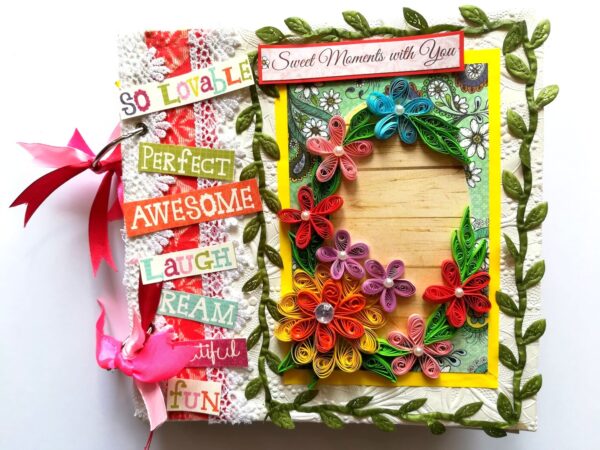 Love and Birthday Handmade Scrapbook With Origami folds image Love and Birthday Handmade Scrapbook With Origami folds image
