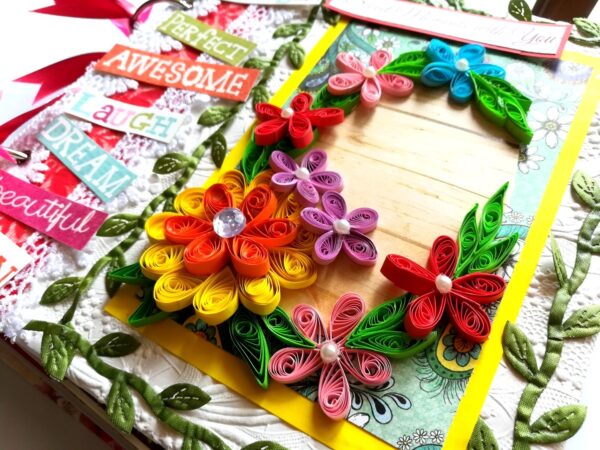 Love and Birthday Handmade Scrapbook With Origami folds image Love and Birthday Handmade Scrapbook With Origami folds image
