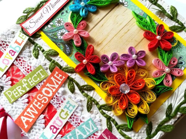 Love and Birthday Handmade Scrapbook With Origami folds image Love and Birthday Handmade Scrapbook With Origami folds image