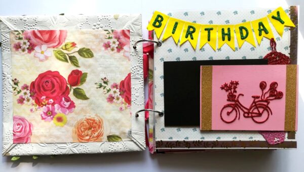 Love and Birthday Handmade Scrapbook With Origami folds image Love and Birthday Handmade Scrapbook With Origami folds image