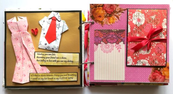 Love and Birthday Handmade Scrapbook With Origami folds image Love and Birthday Handmade Scrapbook With Origami folds image