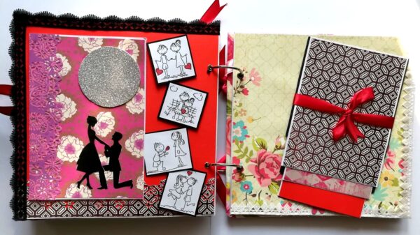 Love and Birthday Handmade Scrapbook With Origami folds image Love and Birthday Handmade Scrapbook With Origami folds image