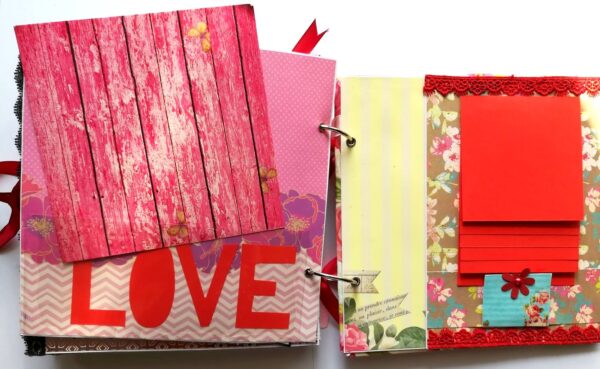 Love and Birthday Handmade Scrapbook With Origami folds image Love and Birthday Handmade Scrapbook With Origami folds image