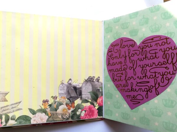Love and Birthday Handmade Scrapbook With Origami folds image Love and Birthday Handmade Scrapbook With Origami folds image