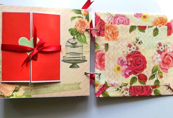 Love and Birthday Handmade Scrapbook With Origami folds image Love and Birthday Handmade Scrapbook With Origami folds image