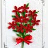 Red Quilled Flowers Bouquet Greeting Card image Red Quilled Flowers Bouquet Greeting Card image