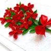 Red Quilled Flowers Bouquet Greeting Card image Red Quilled Flowers Bouquet Greeting Card image