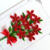 Red Quilled Flowers Bouquet Greeting Card image Red Quilled Flowers Bouquet Greeting Card image