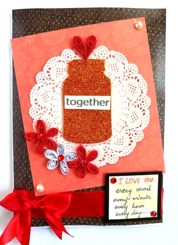 I Love You Pop Up Card Hearts Handmade image I Love You Pop Up Card Hearts Handmade image