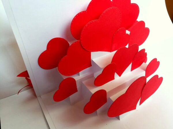I Love You Pop Up Card Hearts Handmade image I Love You Pop Up Card Hearts Handmade image