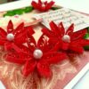 Quilled Red Flowers Love Greeting Card image Quilled Red Flowers Love Greeting Card image